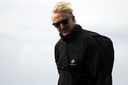 T Bone Burnett walks the 12th fairway during the second round of the …